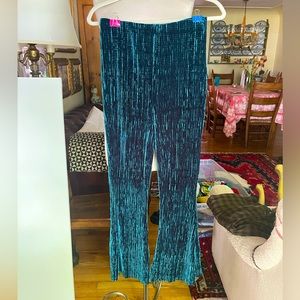 Urban Outfitters blue velvet flare pants (size medium)